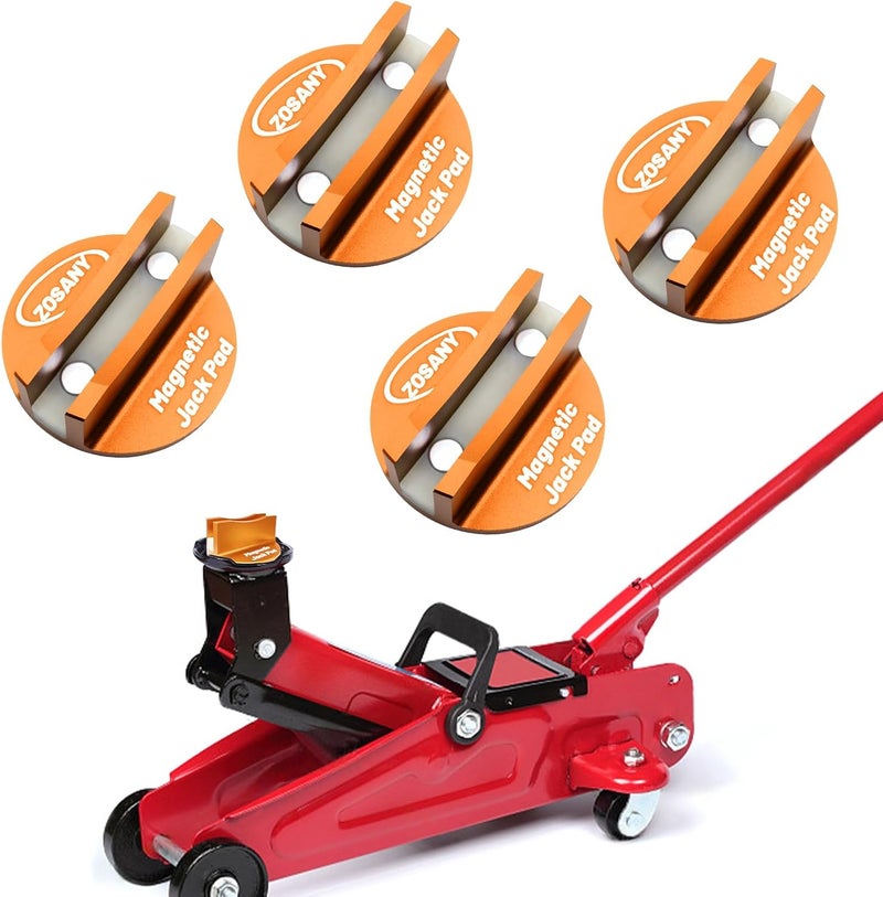 ZOSANY Universal Magnetic Jack Pad, Pinch Weld Jack Adapter with Large Slotted, Aluminum Grooved Pinch Weld Frame Rail Adapter (4PCS) - Image 1